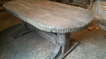 брутальный стол из массива дуба
